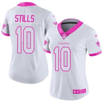 Dolphins #10 Kenny Stills White/Pink Women's Stitched NFL Limited Rush Fashion Jersey Dolphins #10 Kenny Stills White/Pink Women's Stitched NFL Limited Rush Fashion Jersey