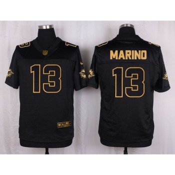 Dolphins #13 Dan Marino Black Men's Stitched NFL Elite Pro Line Gold Collection Jersey Dolphins #13 Dan Marino Black Men's Stitched NFL Elite Pro Line Gold Collection Jersey