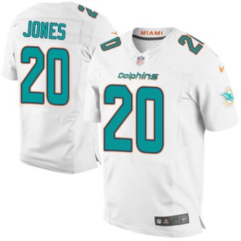 Dolphins #20 Reshad Jones White Men's Stitched NFL New Elite Jersey Dolphins #20 Reshad Jones White Men's Stitched NFL New Elite Jersey
