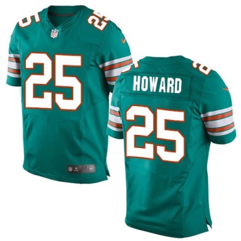 Dolphins #25 Xavien Howard Aqua Green Alternate Men's Stitched NFL Elite Jersey Dolphins #25 Xavien Howard Aqua Green Alternate Men's Stitched NFL Elite Jersey