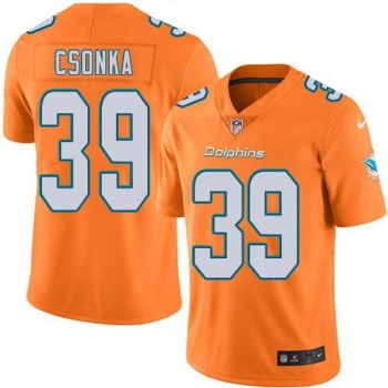 Dolphins #39 Larry Csonka Orange Youth Stitched NFL Limited Rush Jersey Dolphins #39 Larry Csonka Orange Youth Stitched NFL Limited Rush Jersey