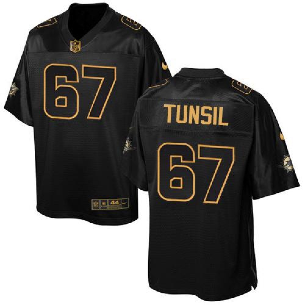 Dolphins #67 Laremy Tunsil Black Men's Stitched NFL Elite Pro Line Gold Collection Jersey