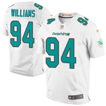 Dolphins #94 Mario Williams White Men's Stitched NFL New Elite Jersey Dolphins #94 Mario Williams White Men's Stitched NFL New Elite Jersey