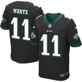 Eagles #11 Carson Wentz Black Alternate Men's Stitched NFL New Elite Jersey Eagles #11 Carson Wentz Black Alternate Men's Stitched NFL New Elite Jersey