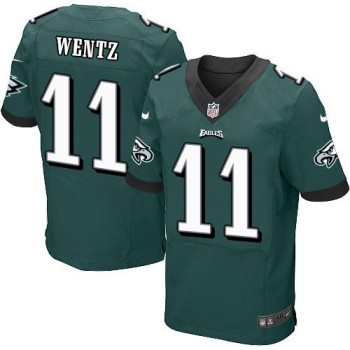 Eagles #11 Carson Wentz Midnight Green Team Color Men's Stitched NFL New Elite Jersey Eagles #11 Carson Wentz Midnight Green Team Color Men's Stitched NFL New Elite Jersey