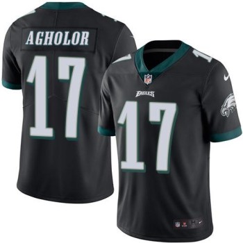 Eagles #17 Nelson Agholor Black Youth Stitched NFL Limited Rush Jersey Eagles #17 Nelson Agholor Black Youth Stitched NFL Limited Rush Jersey