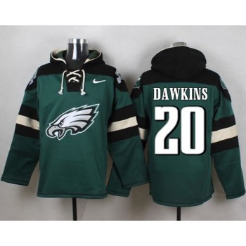 Eagles #20 Brian Dawkins Midnight Green Player Pullover NFL Hoodie