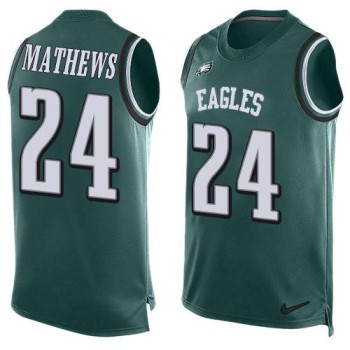 Eagles #24 Ryan Mathews Midnight Green Team Color Men's Stitched NFL Limited Tank Top Jersey Eagles #24 Ryan Mathews Midnight Green Team Color Men's Stitched NFL Limited Tank Top Jersey