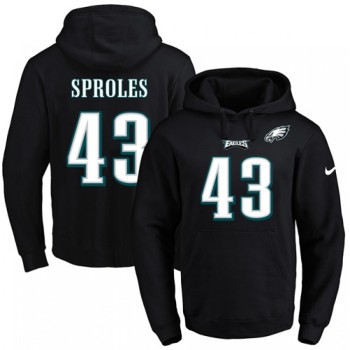 Eagles #43 Darren Sproles Black Name & Number Pullover NFL Hoodie Eagles #43 Darren Sproles Black Name & Number Pullover NFL Hoodie