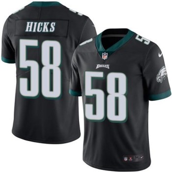 Eagles #58 Jordan Hicks Black Youth Stitched NFL Limited Rush Jersey Eagles #58 Jordan Hicks Black Youth Stitched NFL Limited Rush Jersey
