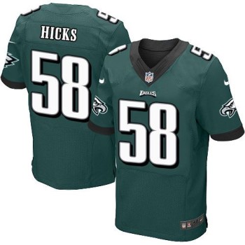 Eagles #58 Jordan Hicks Midnight Green Team Color Men's Stitched NFL New Elite Jersey Eagles #58 Jordan Hicks Midnight Green Team Color Men's Stitched NFL New Elite Jersey