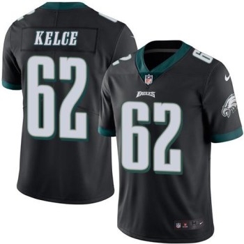 Eagles #62 Jason Kelce Black Men's Stitched NFL Limited Rush Jersey Eagles #62 Jason Kelce Black Men's Stitched NFL Limited Rush Jersey