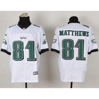 Eagles #81 Jordan Matthews White Men's Stitched NFL Elite Jersey