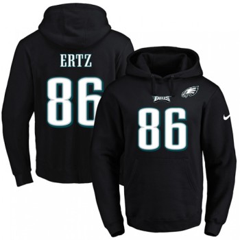 Eagles #86 Zach Ertz Black Name & Number Pullover NFL Hoodie Eagles #86 Zach Ertz Black Name & Number Pullover NFL Hoodie