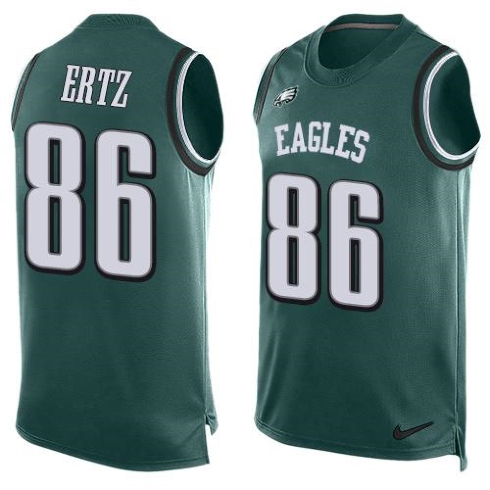 Eagles #86 Zach Ertz Midnight Green Team Color Men's Stitched NFL Limited Tank Top Jersey