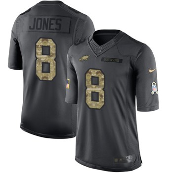 Eagles #8 Donnie Jones Black Men's Stitched NFL Limited 2016 Salute To Service Jersey Eagles #8 Donnie Jones Black Men's Stitched NFL Limited 2016 Salute To Service Jersey