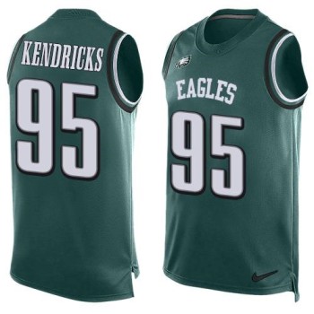 Eagles #95 Mychal Kendricks Midnight Green Team Color Men's Stitched NFL Limited Tank Top Jersey