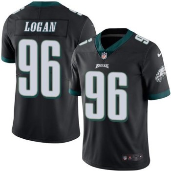 Eagles #96 Bennie Logan Black Men's Stitched NFL Limited Rush Jersey Eagles #96 Bennie Logan Black Men's Stitched NFL Limited Rush Jersey