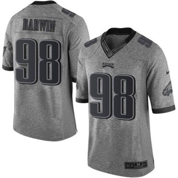 Eagles #98 Connor Barwin Gray Men's Stitched NFL Limited Gridiron Gray Jersey Eagles #98 Connor Barwin Gray Men's Stitched NFL Limited Gridiron Gray Jersey