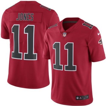 Falcons #11 Julio Jones Red Men's Stitched NFL Limited Rush Jersey Falcons #11 Julio Jones Red Men's Stitched NFL Limited Rush Jersey