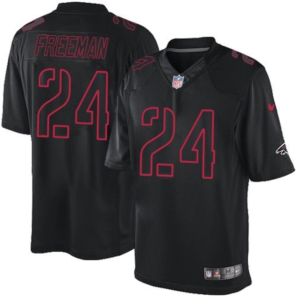 Falcons #24 Devonta Freeman Black Men's Stitched NFL Impact Limited Jersey