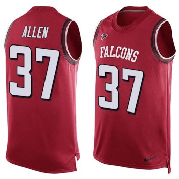 Falcons #37 Ricardo Allen Red Team Color Men's Stitched NFL Limited Tank Top Jersey Falcons #37 Ricardo Allen Red Team Color Men's Stitched NFL Limited Tank Top Jersey