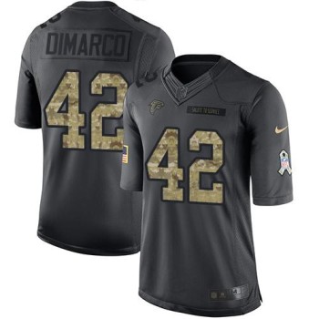 Falcons #42 Patrick DiMarco Black Men's Stitched NFL Limited 2016 Salute To Service Jersey Falcons #42 Patrick DiMarco Black Men's Stitched NFL Limited 2016 Salute To Service Jersey