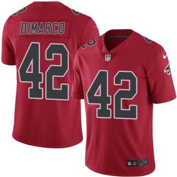 Falcons #42 Patrick DiMarco Red Men's Stitched NFL Limited Rush Jersey Falcons #42 Patrick DiMarco Red Men's Stitched NFL Limited Rush Jersey