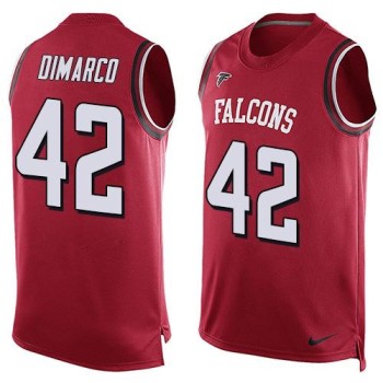 Falcons #42 Patrick DiMarco Red Team Color Men's Stitched NFL Limited Tank Top Jersey Falcons #42 Patrick DiMarco Red Team Color Men's Stitched NFL Limited Tank Top Jersey