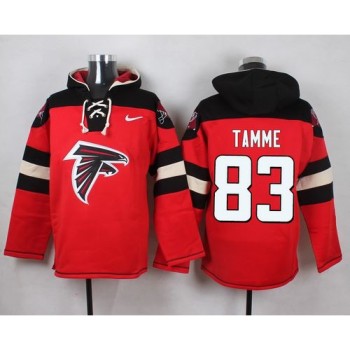 Falcons #83 Jacob Tamme Red Player Pullover NFL Hoodie Falcons #83 Jacob Tamme Red Player Pullover NFL Hoodie