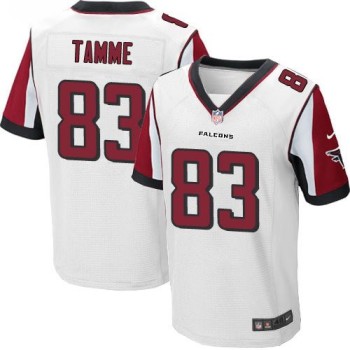 Falcons #83 Jacob Tamme White Men's Stitched NFL Elite Jersey Falcons #83 Jacob Tamme White Men's Stitched NFL Elite Jersey