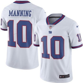 Giants #10 Eli Manning White Men's Stitched NFL Limited Rush Jersey Giants #10 Eli Manning White Men's Stitched NFL Limited Rush Jersey