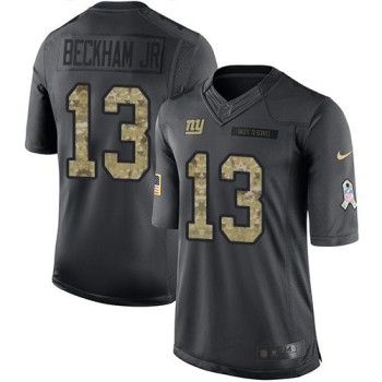 Giants #13 Odell Beckham Jr Black Men's Stitched NFL Limited 2016 Salute to Service Jersey Giants #13 Odell Beckham Jr Black Men's Stitched NFL Limited 2016 Salute to Service Jersey