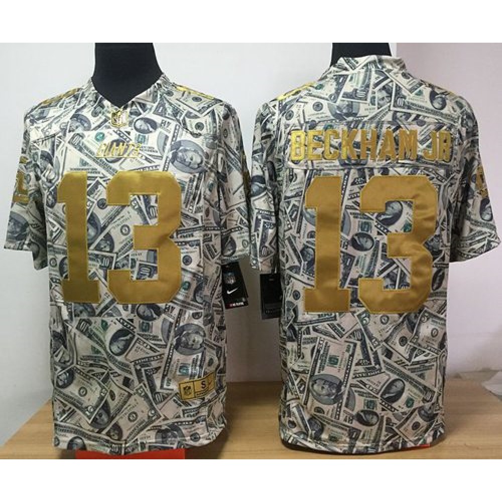 Giants #13 Odell Beckham Jr Dollar Fashion Men's Stitched NFL Elite Jersey