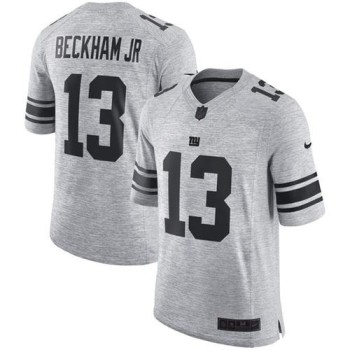 Giants #13 Odell Beckham Jr Gray Men's Stitched NFL Limited Gridiron Gray II Jersey Giants #13 Odell Beckham Jr Gray Men's Stitched NFL Limited Gridiron Gray II Jersey