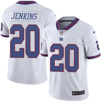 Giants #20 Janoris Jenkins White Men's Stitched NFL Limited Rush Jersey Giants #20 Janoris Jenkins White Men's Stitched NFL Limited Rush Jersey