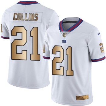 Giants #21 Landon Collins White Men's Stitched NFL Limited Gold Rush Jersey Giants #21 Landon Collins White Men's Stitched NFL Limited Gold Rush Jersey