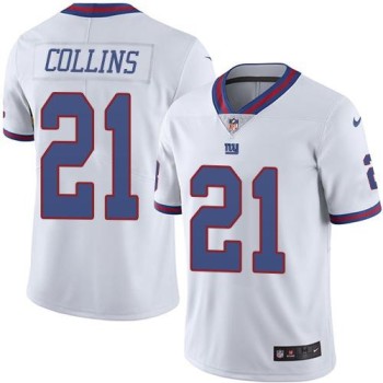 Giants #21 Landon Collins White Men's Stitched NFL Limited Rush Jersey Giants #21 Landon Collins White Men's Stitched NFL Limited Rush Jersey