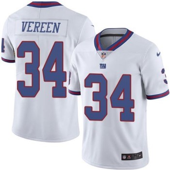 Giants #34 Shane Vereen White Men's Stitched NFL Limited Rush Jersey Giants #34 Shane Vereen White Men's Stitched NFL Limited Rush Jersey