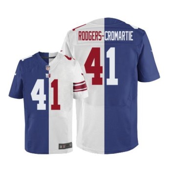 Giants #41 Dominique Rodgers-Cromartie Royal Blue/White Men's Stitched NFL Elite Split Jersey Giants #41 Dominique Rodgers-Cromartie Royal Blue/White Men's Stitched NFL Elite Split Jersey