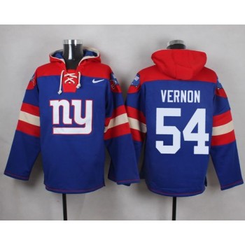Giants #54 Olivier Vernon Royal Blue Player Pullover NFL Hoodie Giants #54 Olivier Vernon Royal Blue Player Pullover NFL Hoodie