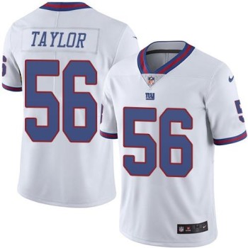 Giants #56 Lawrence Taylor White Men's Stitched NFL Limited Rush Jersey Giants #56 Lawrence Taylor White Men's Stitched NFL Limited Rush Jersey