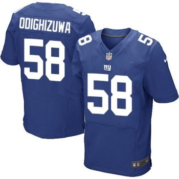 Giants #58 Owa Odighizuwa Royal Blue Team Color Men's Stitched NFL Elite Jersey Giants #58 Owa Odighizuwa Royal Blue Team Color Men's Stitched NFL Elite Jersey