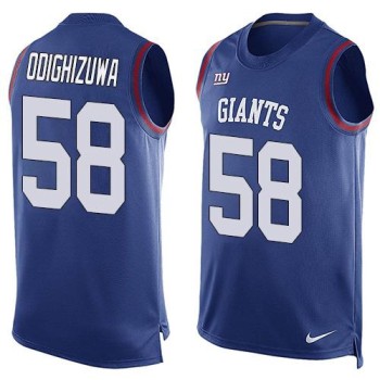 Giants #58 Owa Odighizuwa Royal Blue Team Color Men's Stitched NFL Limited Tank Top Jersey Giants #58 Owa Odighizuwa Royal Blue Team Color Men's Stitched NFL Limited Tank Top Jersey