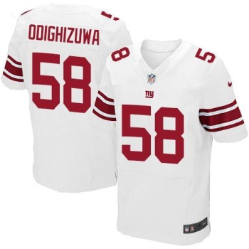 Giants #58 Owa Odighizuwa White Men's Stitched NFL Elite Jersey Giants #58 Owa Odighizuwa White Men's Stitched NFL Elite Jersey