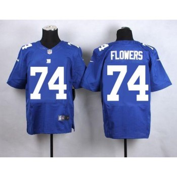 Giants #74 Ereck Flowers Royal Blue Team Color Men's Stitched NFL Elite Jersey Giants #74 Ereck Flowers Royal Blue Team Color Men's Stitched NFL Elite Jersey