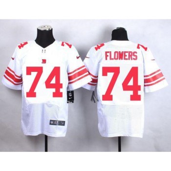 Giants #74 Ereck Flowers White Men's Stitched NFL Elite Jersey Giants #74 Ereck Flowers White Men's Stitched NFL Elite Jersey