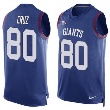 Giants #80 Victor Cruz Royal Blue Team Color Men's Stitched NFL Limited Tank Top Jersey Giants #80 Victor Cruz Royal Blue Team Color Men's Stitched NFL Limited Tank Top Jersey
