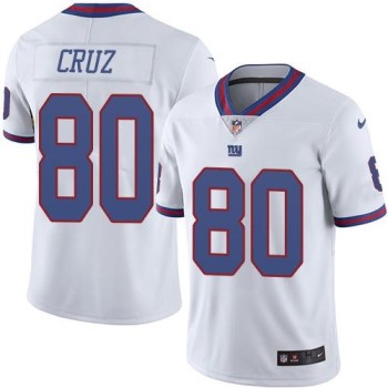 Giants #80 Victor Cruz White Men's Stitched NFL Limited Rush Jersey Giants #80 Victor Cruz White Men's Stitched NFL Limited Rush Jersey