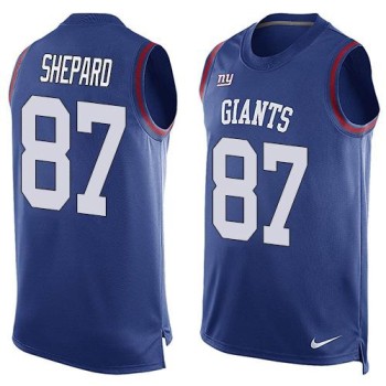 Giants #87 Sterling Shepard Royal Blue Team Color Men's Stitched NFL Limited Tank Top Jersey Giants #87 Sterling Shepard Royal Blue Team Color Men's Stitched NFL Limited Tank Top Jersey